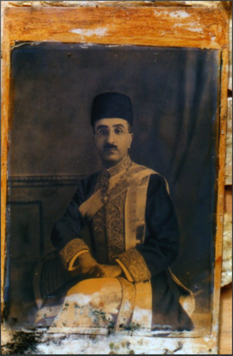 Sepia photograph, before conservation Sepia photograph, before conservation